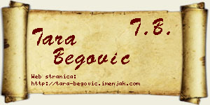 Tara Begović vizit kartica